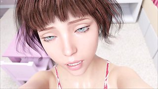 18 Petite Stepsister Fingering Her Pussy And Licking Huge Cock