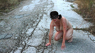 The gentle slave girl is punished by her master.