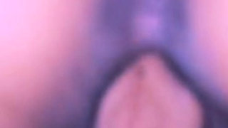 Jumping hard on his fat cock until he hits the uterus.