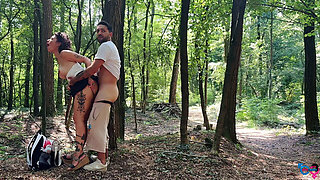 I Take Away the Virginity of a Nerdy Boy Who Promised to Help Me in the Woods!