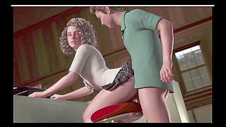 3D animated hentai adventure with Senpai exploring cartoon fantasies