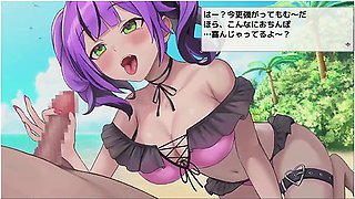 [02 Hentai Game Isekai Beach.2d Animation Of A Handjob On An Outdoor Beach