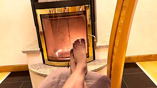 A nylon and foot fetish