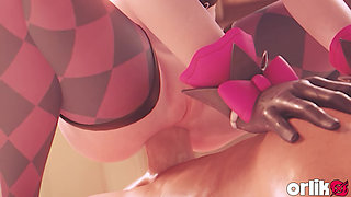 D.va Thighjob on Beach & Anal Cowgirl Creampie Happy Ending (3d Overwatch Animation)