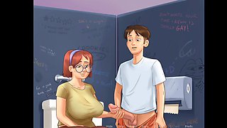 Teen fucking (18+), bathroom fuck, uncensored hentai