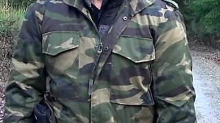 Wild Forest DP Fuck Inked Babe Outdoor