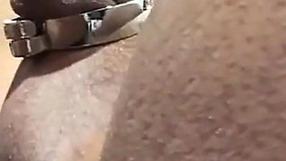 My Strap on Stories - I Make Him Cum Thru a Cage Before I Suck Him off & Swallow His Cum. POV 2.