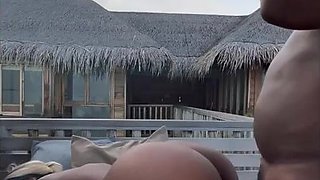 Savor a wild beach romp with a curvy, daring beauty