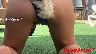 Lebanese Girl Squirting near the pool