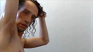 Transgirl Post-shower Source Footage for Nude Self-modeling (no Sound)