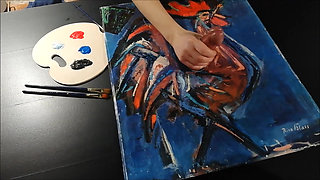 Horny Artist Cock Massage Cumshot