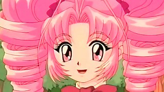 Slutty anime teen with big tits