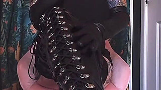 Bound for My Boots: Mistress Has You in Steel Handcuffs While She Smokes and Teases You