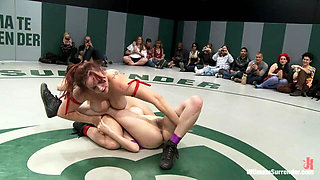 Rd2 Rib Crushing Scissor Holds Head Locks Finger Penetration During the Wresting.