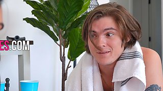 Labor day 3some with bisexual stepsister