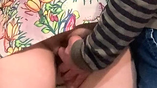 Perv Boyfriend Let an Old Men To Finger His Girl's Pussy in Public