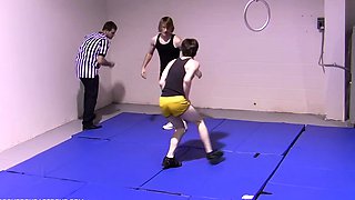 Master Watches His Subs Wrestling Naked