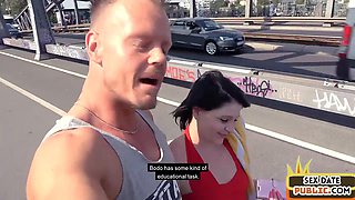 Amateur cougar gives blowjob and handjob