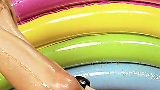 Pool Pussies Scene-1_blonde and Brunette with Big Tits Having Sex Together in a Lesbian Pool