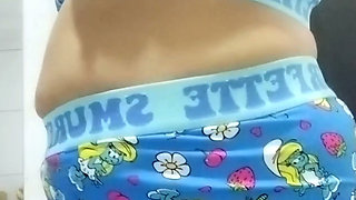 Sexy Filipina Milf, Shaking, Rubbing, & Smacking Her Big Smurf Ass & Pussy