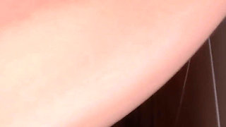MILF with Huge Tits Fucks Ans Stretching Her Big Ass on a Dildo in the Bathroom