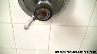 Hot Goth Chick Wearing Stockings Masturbates Her Pussy While In The Bath