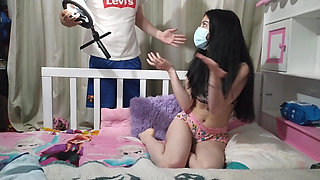 He Finds His Stepdaughter Filming in Her Underwear, and Punishes Her by Secretly Fucking Her