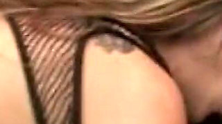 Blonde Silicone Slut Deepthroats Two Fat Monster Cocks and Gets Wrecked