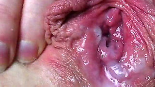 Creamy Grool Pussy with Huge Labia