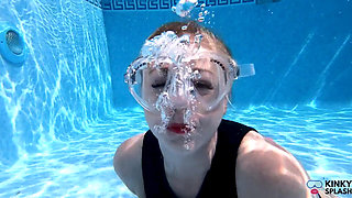 Underwater Wetsuit & Mask Fetish Filling, Bubbles & Breath Control