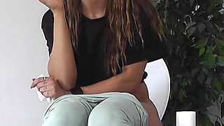 Nomi Melone Smokes and Pees on the Toliett Box