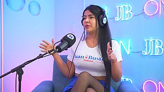 Busty Mayaofi Goes Wild On The Machine and Ends Up Asking For All The Cameramans Cum On Her Face