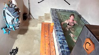 Shy MILFs Alone in Sauna FFM Threesome Adventure - Bigmax8inch Makes Them Cum