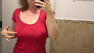 You Can See Her Big Nipples Through Her T-shirt