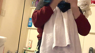 Tiny Nature Tit Hana so Nice Her in Bathroom Finish Shower