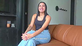 Diminutive Latina Teenager Hottie Taut Twat Opened up POINT OF VIEW By Monster White Pink cigar