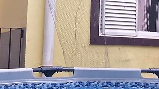 Your Slut Neighbor Showing Herself in the Pool