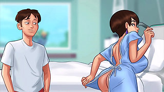 Summertime saga: the nurse helped Johannes