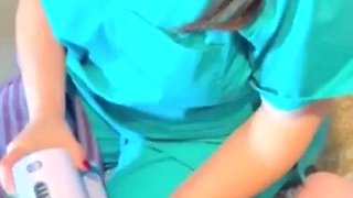 Sperm bank nurse in New York uses a matching to collect my cum