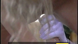 Blonde in maid outfit and brunette lick pussy and use toys