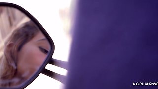 Lika Star Surprises in Unexpected Blonde-Brunette Lesbian Glamour