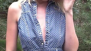 Kinky Blonde Nympho Fucked Right on the Railway Track