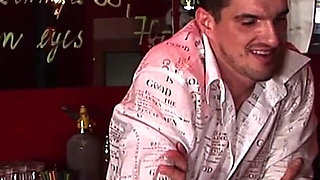 Guy picks up a hot blonde in a bar and fucks here there