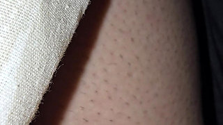 Step mom hand slip under blanket and handjob step son dick in erection