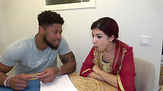 Arab Stepsister Skips Italian Lesson with BBC Stepbrother for Anal