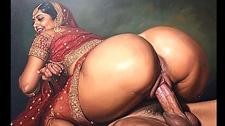 Steamy sofa session with wifey in bed