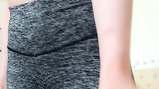 Teen blonde babe moist peach toy play and she loves it