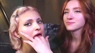 European amateur redhead masturbates on webcam