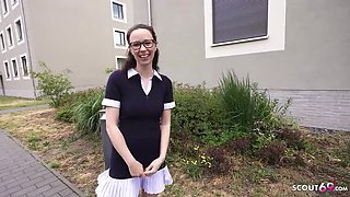 Skinny German Student Ronya Rabe Gets Hard Creampie Casting Fuck