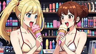 hentai 2026! Sexy young student plays in a sex shop